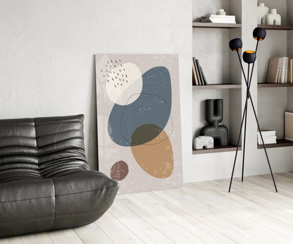 Pebble Stack Glass Wall Art