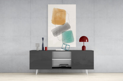 Soft Trio Glass Wall Art