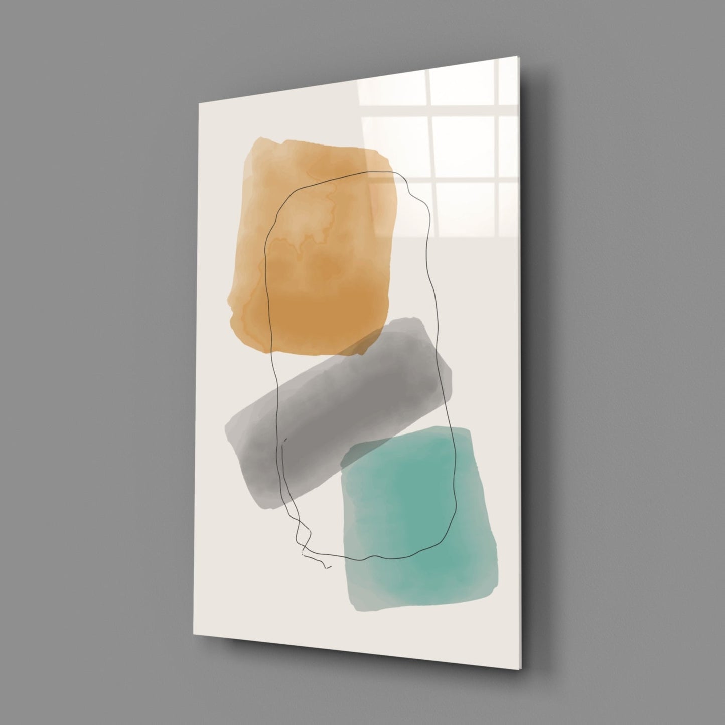 Soft Trio Glass Wall Art