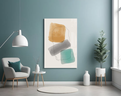 Soft Trio Glass Wall Art