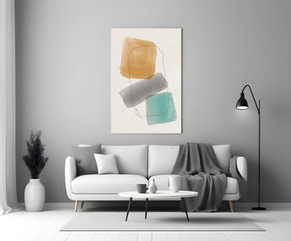 Soft Trio Glass Wall Art