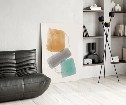 Soft Trio Glass Wall Art