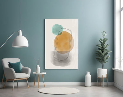 Sun & Moon Glass Wall Art