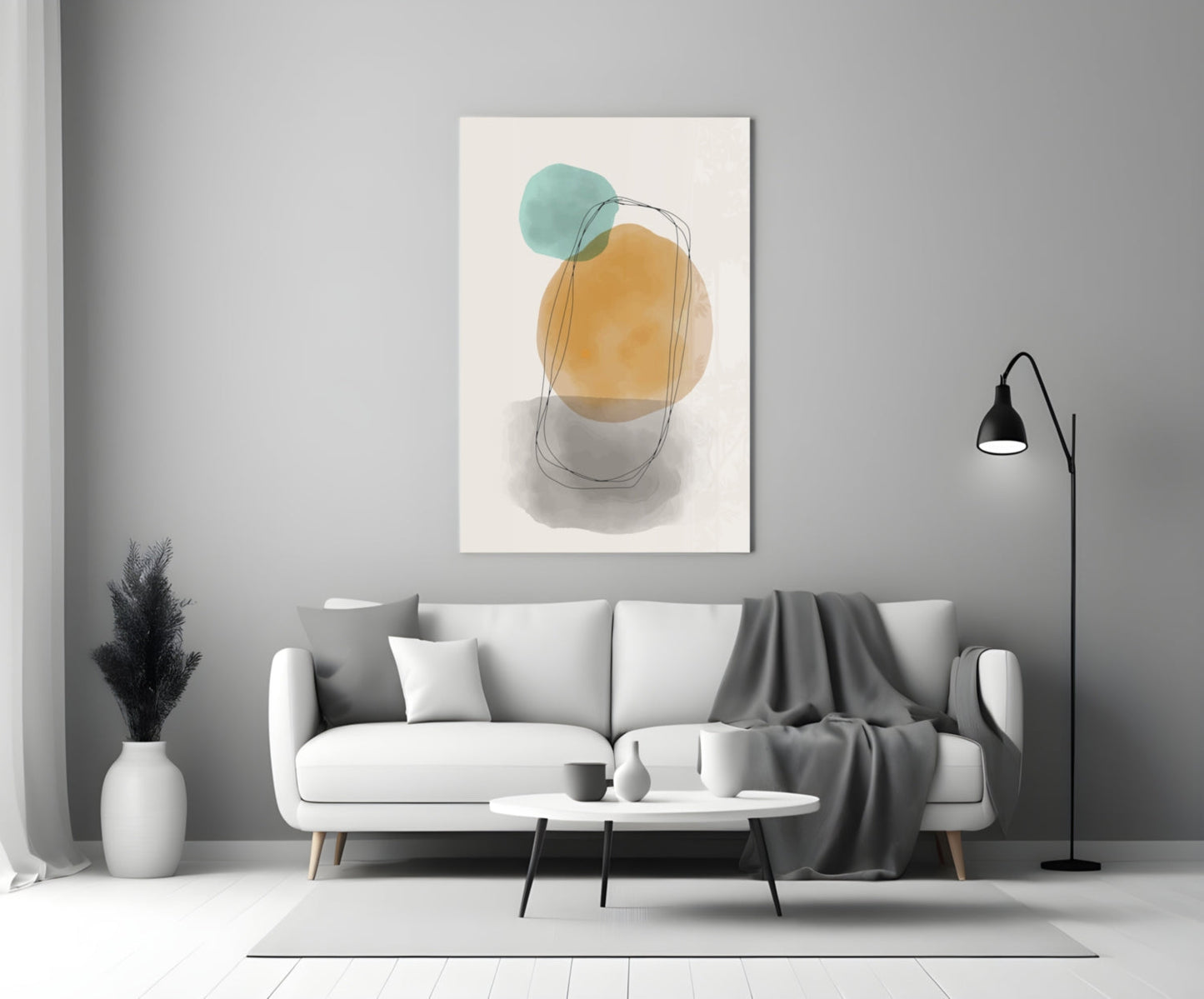 Sun & Moon Glass Wall Art