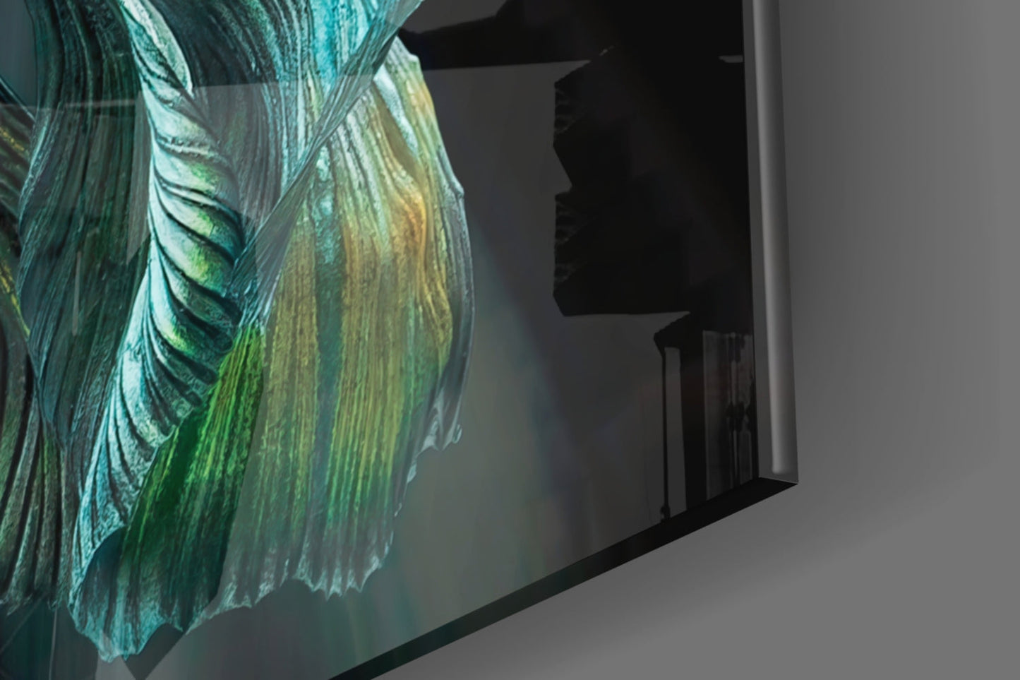 Betta Fish Glass Wall Art Aquatic Print