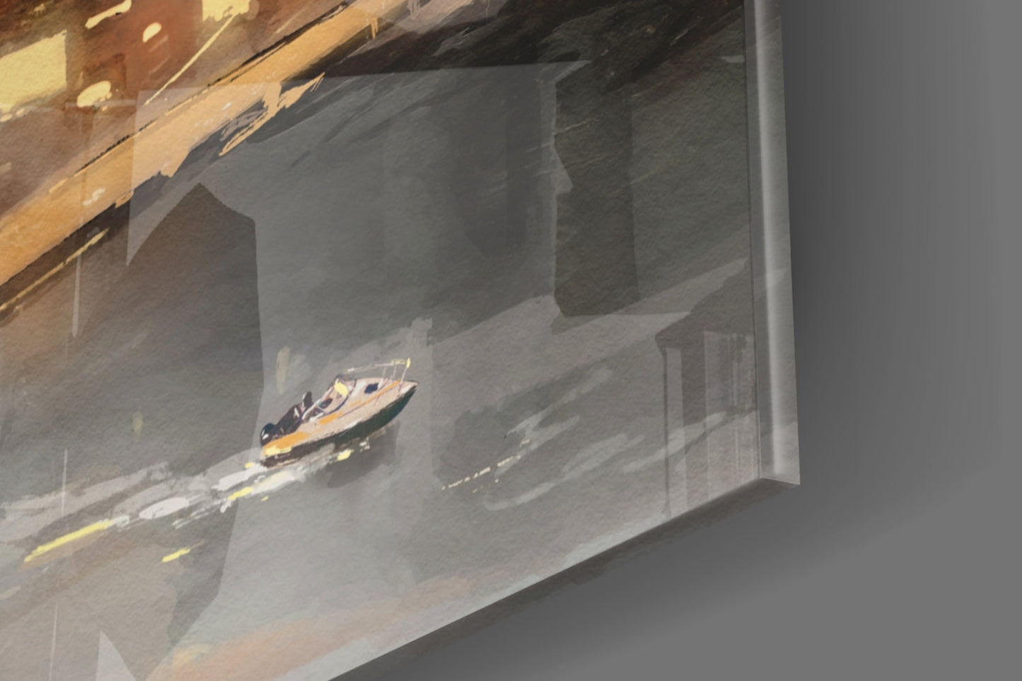 New York Bridge Glass Wall Art