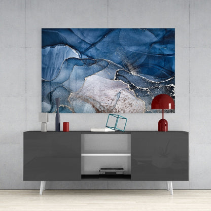 Abstract Depth Glass Wall Art
