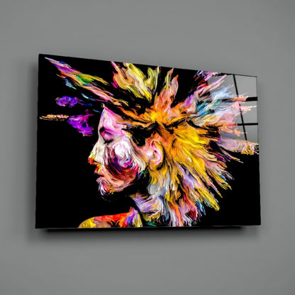 Color Splash Portrait Glass Wall Art