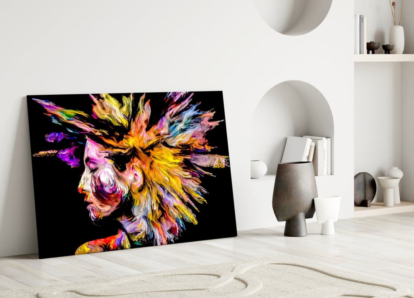 Color Splash Portrait Glass Wall Art