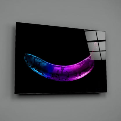 Neon Banana Glass Wall Art