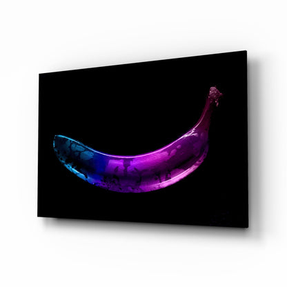 Neon Banana Glass Wall Art
