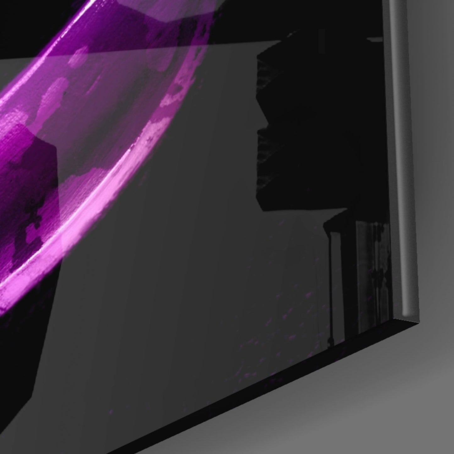 Neon Banana Glass Wall Art