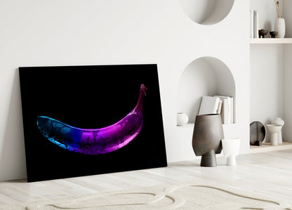 Neon Banana Glass Wall Art
