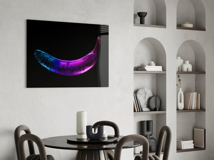 Neon Banana Glass Wall Art