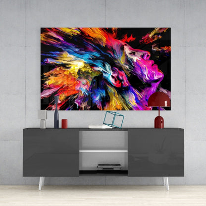 Colorful Thoughts Abstract Glass Wall Art