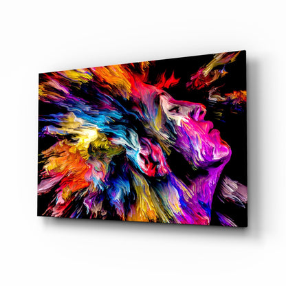 Colorful Thoughts Abstract Glass Wall Art