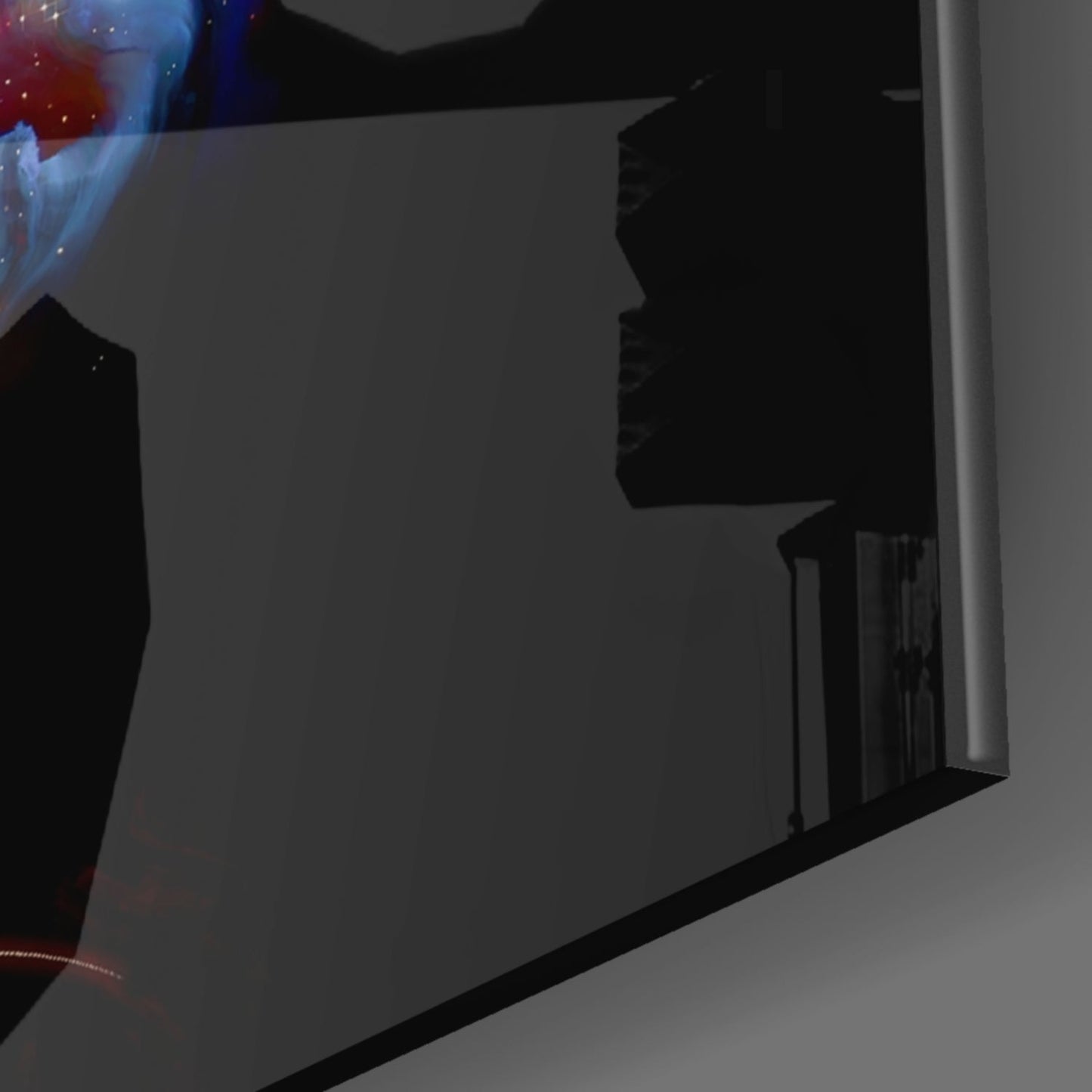 Cosmic Mind Silhouette Glass Wall Art