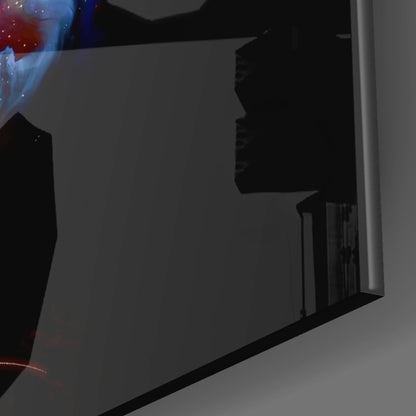 Cosmic Mind Silhouette Glass Wall Art