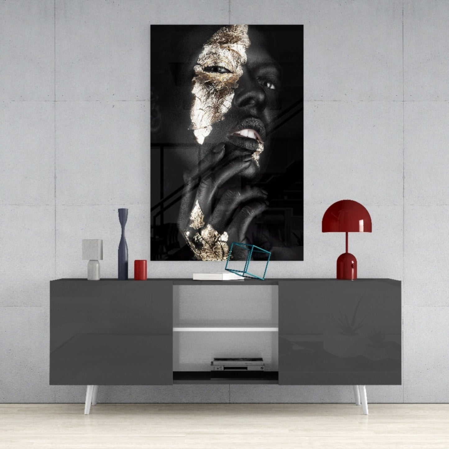 Gilded Gaze Glass Wall Art