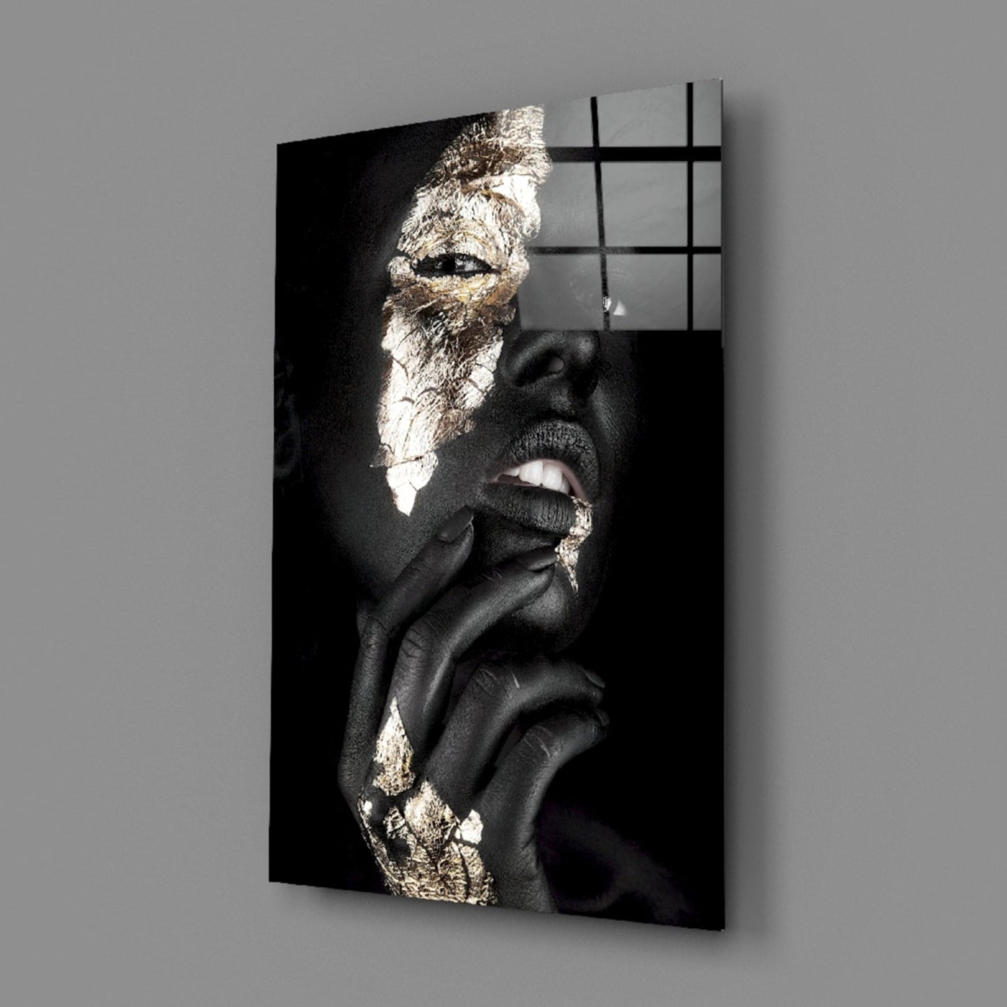 Gilded Gaze Glass Wall Art