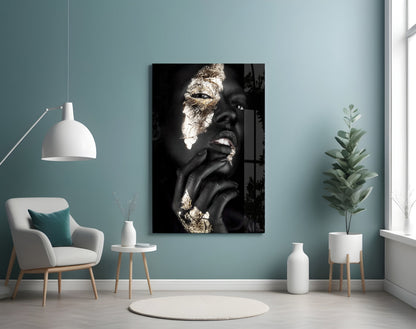 Gilded Gaze Glass Wall Art