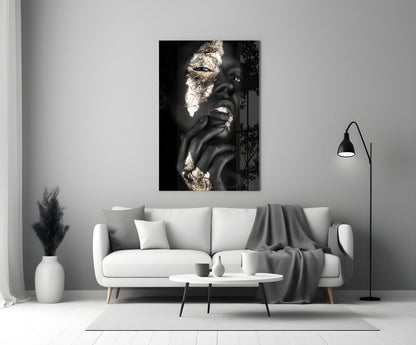 Gilded Gaze Glass Wall Art
