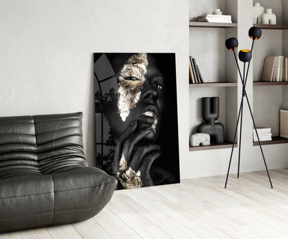 Gilded Gaze Glass Wall Art