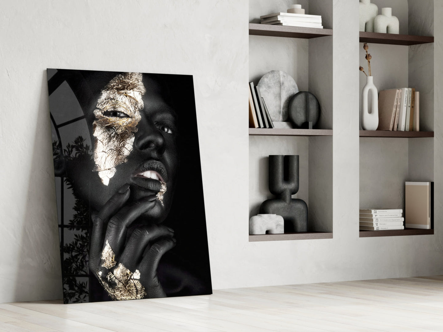 Gilded Gaze Glass Wall Art
