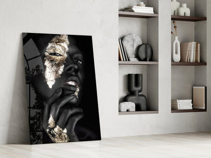 Gilded Gaze Glass Wall Art