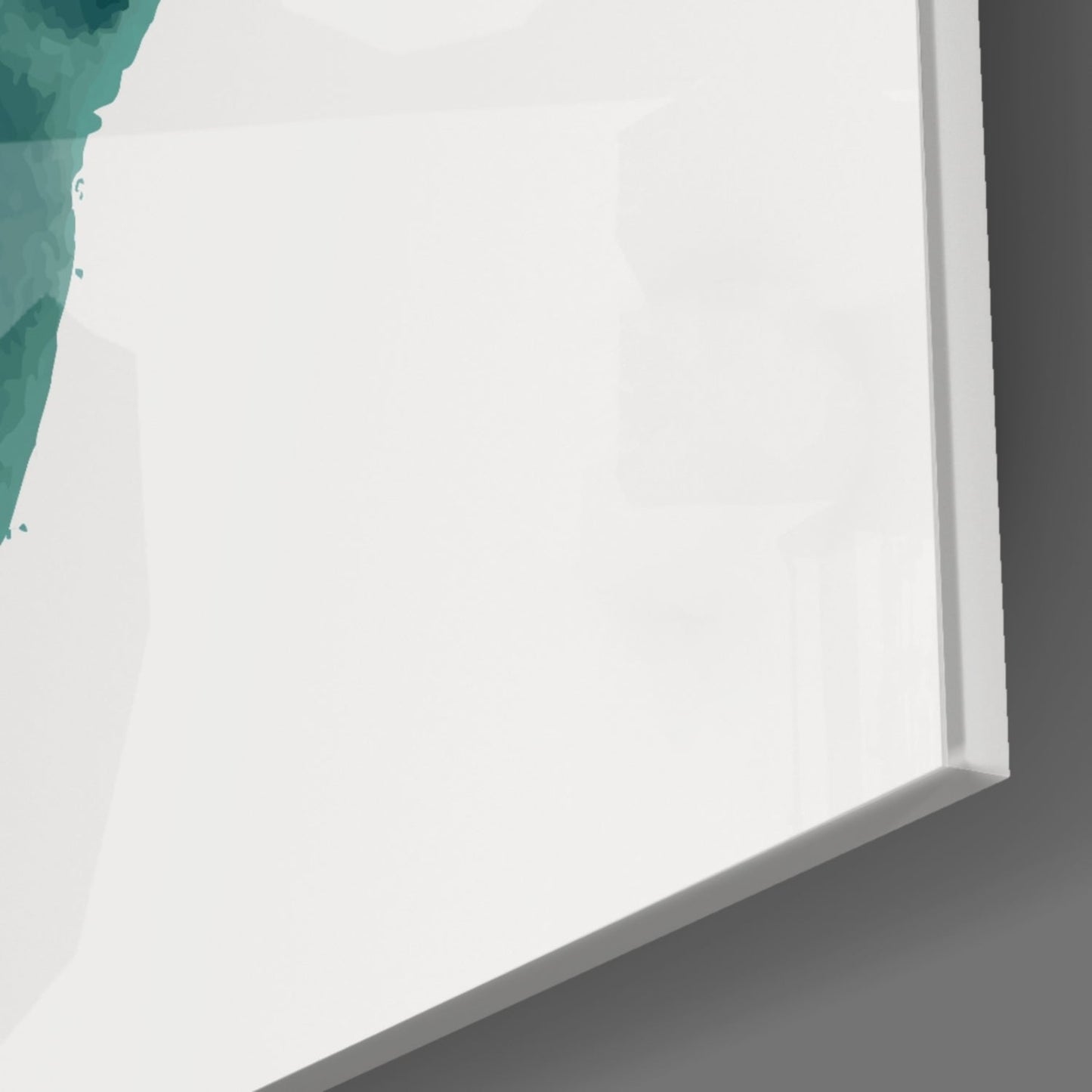 Teal Stack Glass Wall Art