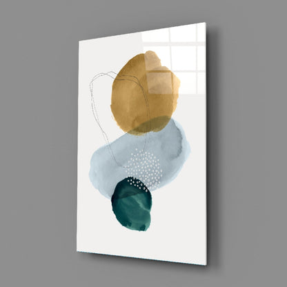 Ochre Stack Glass Wall Art