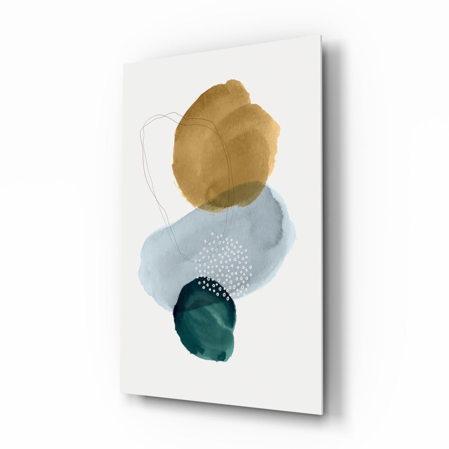 Ochre Stack Glass Wall Art