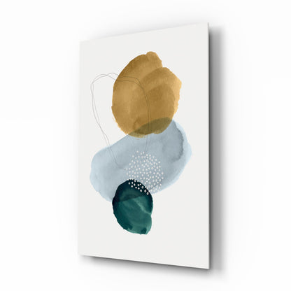 Ochre Stack Glass Wall Art