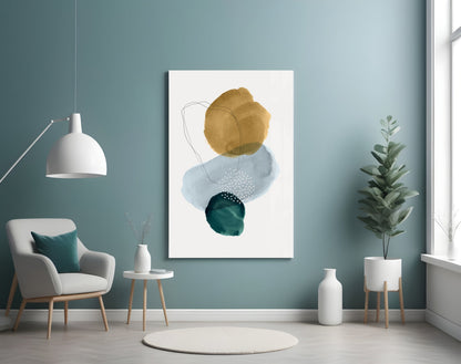 Ochre Stack Glass Wall Art