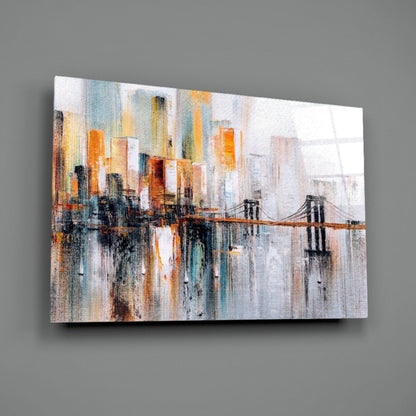 Brooklyn Bridge Skyline Glass Wall Art