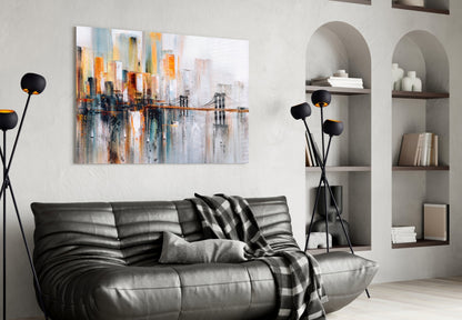 Brooklyn Bridge Skyline Glass Wall Art