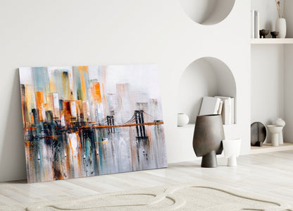 Brooklyn Bridge Skyline Glass Wall Art