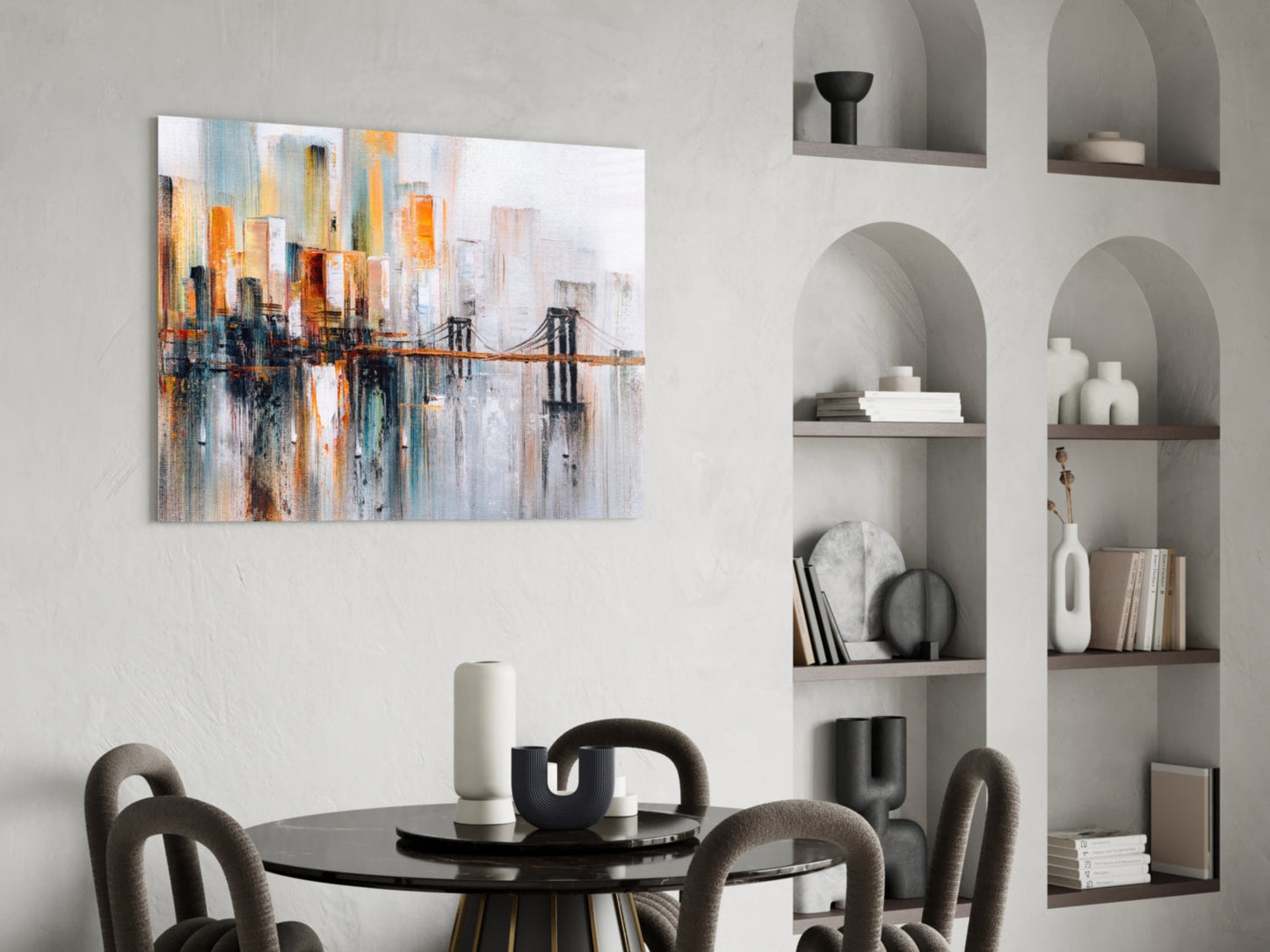 Brooklyn Bridge Skyline Glass Wall Art