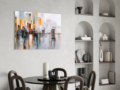 Brooklyn Bridge Skyline Glass Wall Art