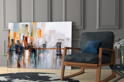 Brooklyn Bridge Skyline Glass Wall Art