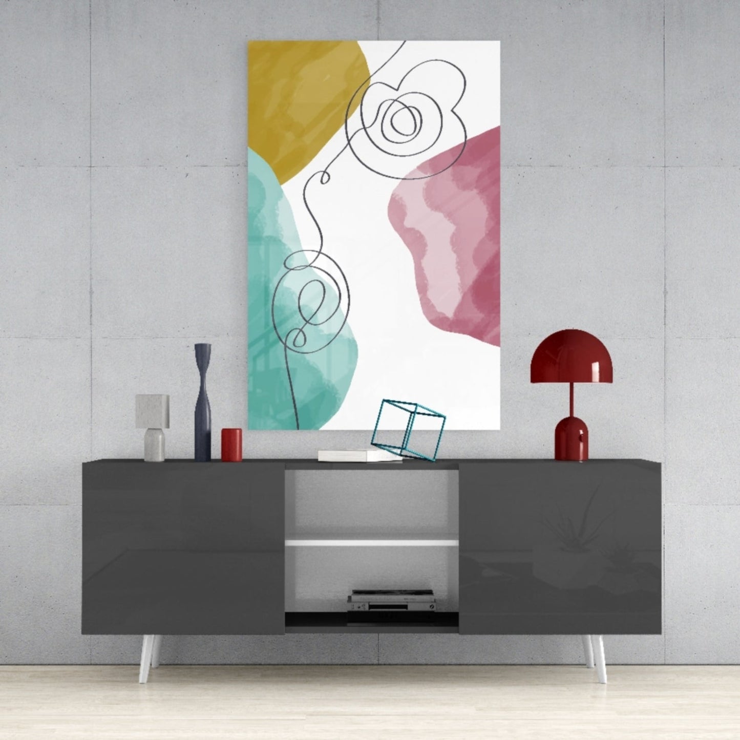Pastel Drift Glass Wall Art