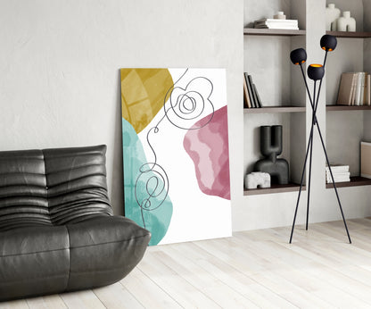 Pastel Drift Glass Wall Art