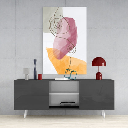 Mauve Stack Glass Wall Art