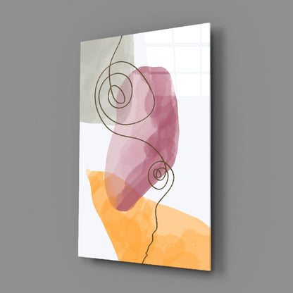 Mauve Stack Glass Wall Art