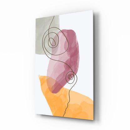 Mauve Stack Glass Wall Art