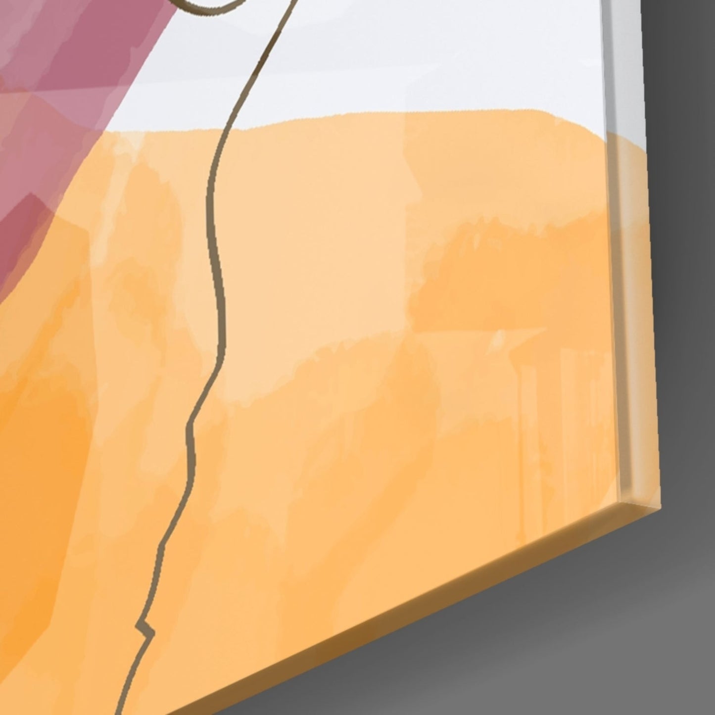 Mauve Stack Glass Wall Art