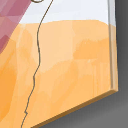 Mauve Stack Glass Wall Art