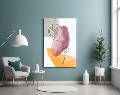 Mauve Stack Glass Wall Art