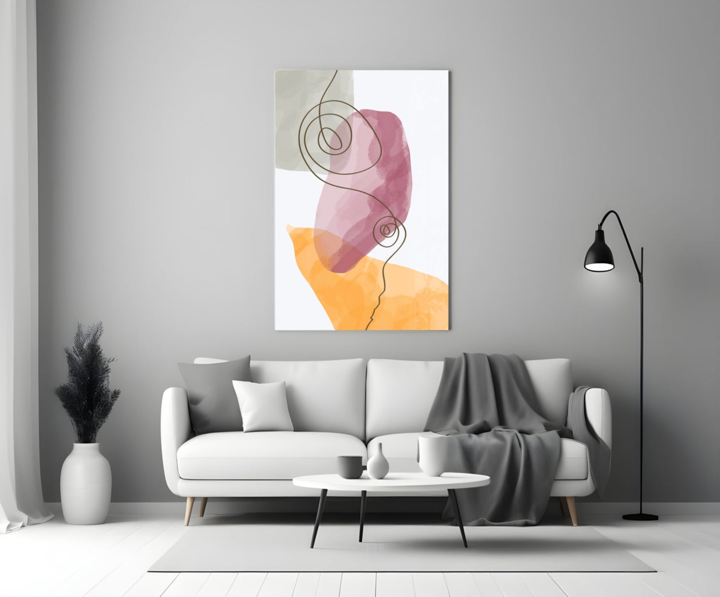 Mauve Stack Glass Wall Art