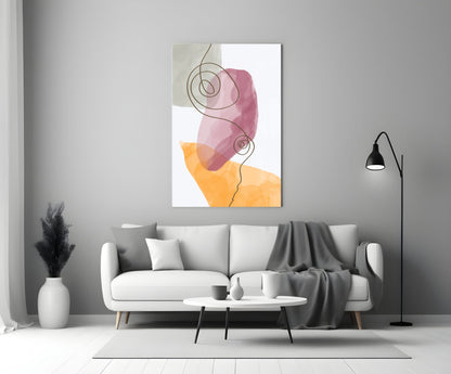 Mauve Stack Glass Wall Art